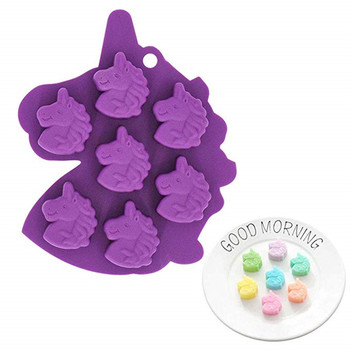 Cute Cartoon 3D Unicorn Chocolate Silicone Mold Unicorn Cake Molds Ice Cube Candy Cookie Mould DIY Sugarcraft Baking Accessories